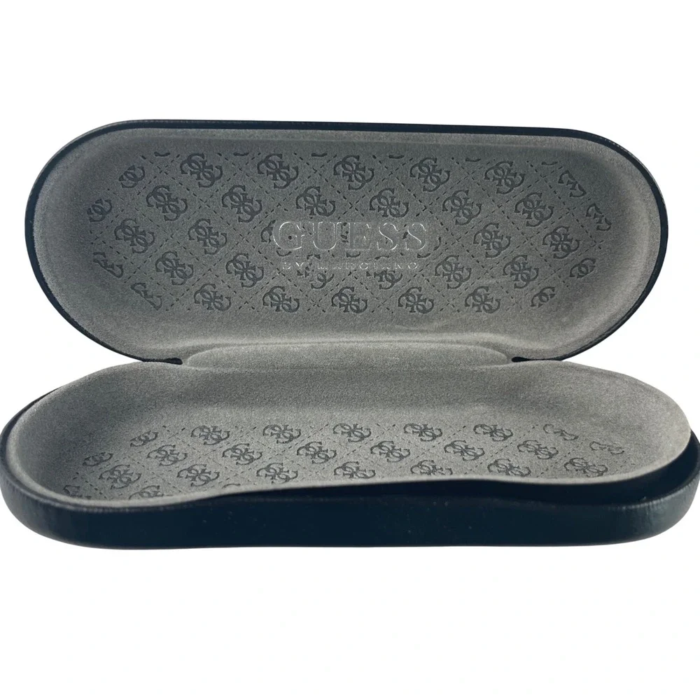 Guess by Marciano Sunglasses Eyeglasses Hard Case Navy Blue Logo Clamshell